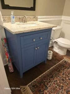 Bathroom vanity painting in Holly Springs, NC