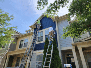 Exterior paintingin Chapel hill of the whole Winmore community.